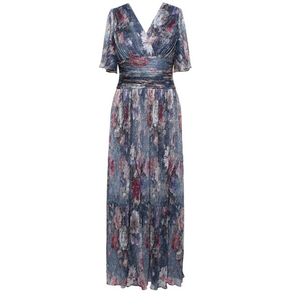 Alex Evenings Dresses & Skirts - NWT Alex Evenings Shimmer Blue Floral Dress with Sleeves